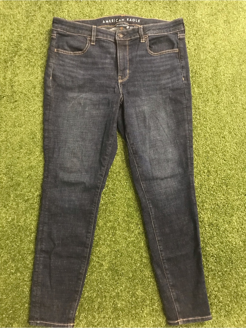 American Eagle Outfitters Dark Blue Stretch Skinny Jeggings